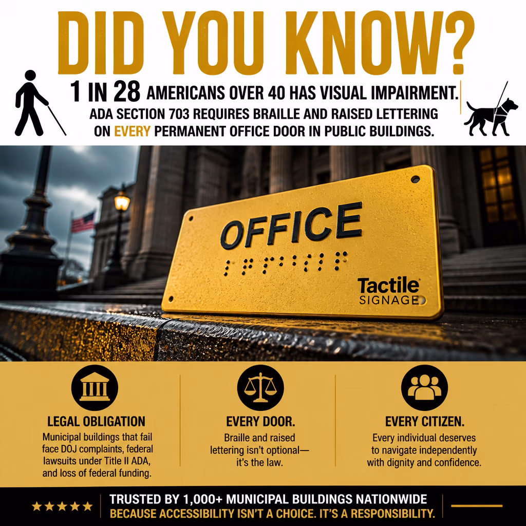 ADA signage requirements for Municipal buildings